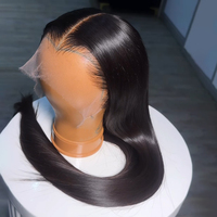 Perruques Lace Front 13x6 en cheveux humains bruts 100% naturels, double densité, ultra-lisses, pour femmes noires, et perruques en cheveux indiens vierges bruts ondulés