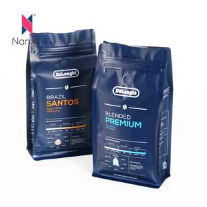 Bolsas de <span class=keywords><strong>café</strong></span> personalizadas con asa, bolsa flexible laminada con fuelle lateral, bolsas para embalaje de palitos de <span class=keywords><strong>café</strong></span> instantáneo - Product Image 1