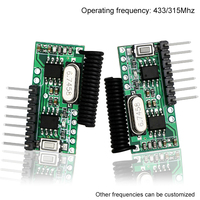 HFY-J80 433MHz RF Sans fil 4 canaux Décodeur de code d'apprentissage Télécommande métallique Arrêt automatique Portée 50-100M pour l'automatisation domestique