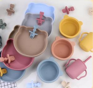 ชุดจานชามซิลิโคนแบบดูดสำหรับทารก<span class=keywords><strong>6</strong></span> + <span class=keywords><strong>เดือน</strong></span> - Product Image 6