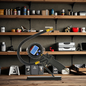 3 trong 1 lốp <span class=keywords><strong>Inflator</strong></span> giảm phát đo kỹ thuật số 100 PSI xe lốp đo áp suất U-NAI 12 tháng bảo hành - Product Image 3