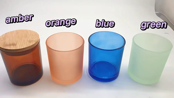 Candle Jars with Lids Bulk - Iridescent Glass Containers