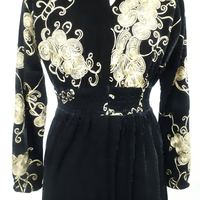 Robe longue d'été pour femme, grande taille, motif floral, style vintage froncé, taille unique, tissée légère