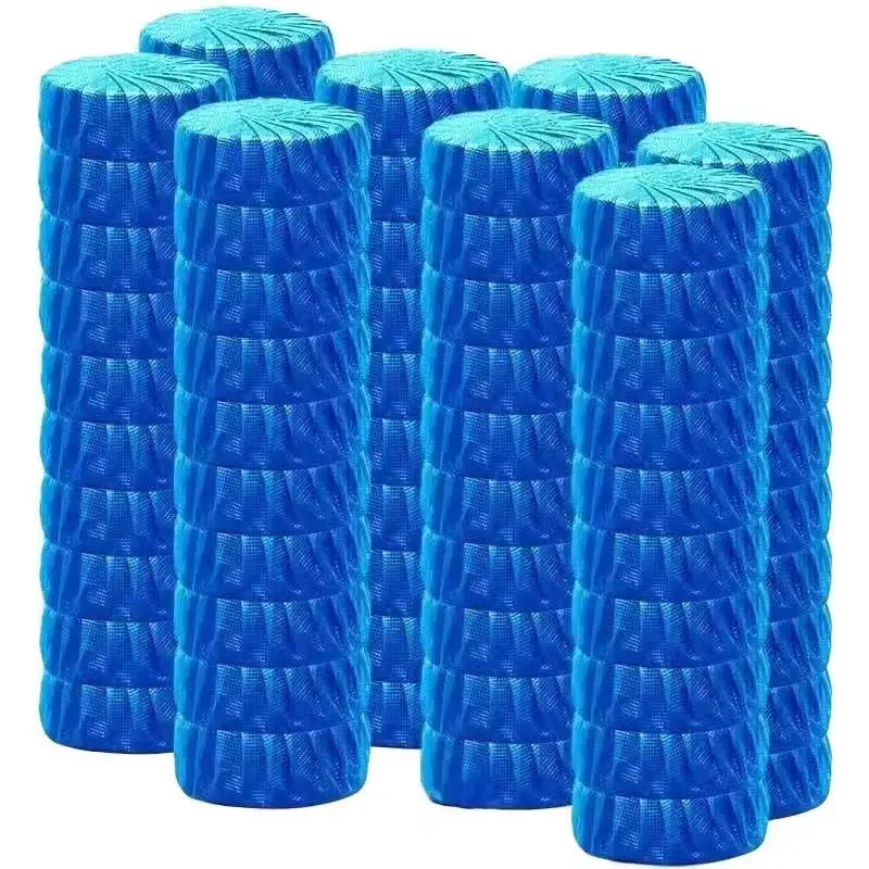 Compresse detergenti automatiche blu per wc compresse per la pulizia della toilette a blocchi solidi con bolle blu