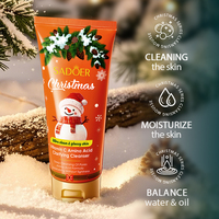 Nettoyant Visage Doux Moussant Hydratant Éclaircissant SADOER Noël 100g Avocat Vitamine C Fraise Coffret Cadeau