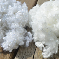 Fibre de polyester recyclé HCS coupée en brins, blanche douce, 7D 51 mm |   Fabricant et fournisseur de fibres de polyester écologiques