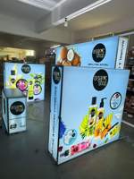 Vente en gros de boîte à lumière pliable portable 8x10 pieds avec fixation en tissu par sublimation pour la mise en place d'expositions