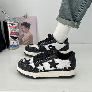 <span class=keywords><strong>Scarpe</strong></span> <span class=keywords><strong>da</strong></span> Donna alla Moda in PU <span class=keywords><strong>con</strong></span> Lacci e Patchwork, Sneakers Casual in Tela Stile <span class=keywords><strong>Tennis</strong></span> per Passeggio - Product Image 4