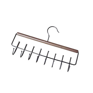 Multifunctional Clothes Rack With Hooks For Wardrobe Storage Student Dormitory Use Solid Wood Design Rectangle Shape Hook Type - Product Image 2