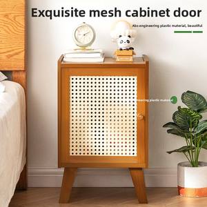 أثاث مصنع تصنيع المعدات الأصلية بيع بالجملة خمر الأوروبي غير مكتمل الصلبة خشبية الروطان درج منضدة السرير طاولة السرير - Product Image 4