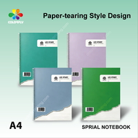 Cahier à spirales personnalisable pour étudiants avec couverture en papier pour écrire un journal/une note de bord
