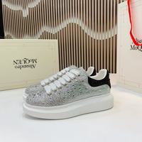 Chaussures de sport décontractées pour femmes ornées de diamants, nouvelle collection 2025, semelle épaisse rehaussante, tige en cuir microfibre à changement de couleur