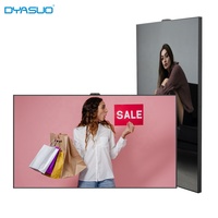 Layar LCD dapat dibaca sinar matahari 55/65 inci, monitor tanda Digital 4K toko ritel iklan semi-outdoor gantung
