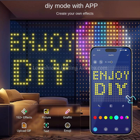 Guirlandes lumineuses LED RGB de Noël, rideau lumineux dynamique, éclairage mural DIY, adressable, pour la décoration de la maison intelligente, salon