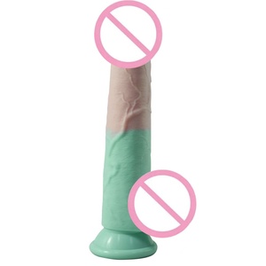 Nuovi genitali maschili artificiali Color-block masturbazione femminile simulazione Dildo realistici pene prodotti per adulti - Product Image 3