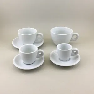 220ml Thick Body Ceramic Coffee Cups For Flat White Latte Cup