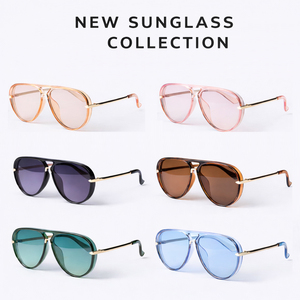 <span class=keywords><strong>Occhiali</strong></span> da Sole Personalizzati con Protezione UV400 per Uomo, Montatura in Metallo Retrò <span class=keywords><strong>Vintage</strong></span>, <span class=keywords><strong>Occhiali</strong></span> da Sole Oversize alla Moda per Donna 2026 - Product Image 4