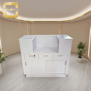 Barbiere negozio di testa Spa scrivania Reception del salone di bellezza Front Desk per Hotel Spa Reception di lusso scrivania personalizzata - Product Image 3