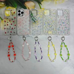 Custodia <span class=keywords><strong>per</strong></span> Cellulare in TPU con Design Floreale Dipinto Compatibile con iPhone 16 Pro 17 AIR con Cordino - Product Image 6