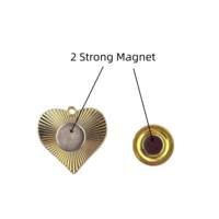 Porte-aiguilles magnétique puissant à thème Cœur Rose pour la couture, la broderie et les outils de point de croix