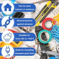 Ruban électrique personnalisé ignifuge en caoutchouc coloré résistant à la chaleur auto-adhésif pour isolation en PVC