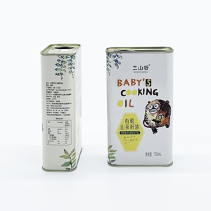 Lata de Hojalata Rectangular Personalizada con Logotipo, Vacía, de 750 ml, para Aceite de Oliva, con Tapa de Plástico, Impresión Offset, Grado Alimenticio - Product Image 2