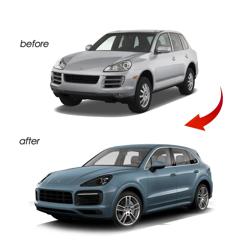 Untuk Porsche Cayenne 958 2011-2014 peningkatan 2018-2022 Cayenne body kit tidak merusak instalasi dari penggantian asli