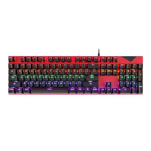 New Gaming Mechanical Keyboard 104 Keys USB RGB Backlit Custom Logo Wired Metal Plug and Play for Desktop/Laptop Use