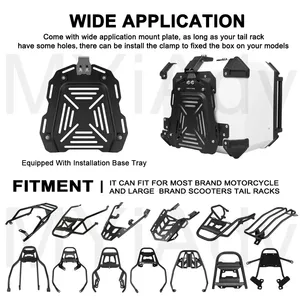 Maleta Superior Universal para Motocicleta de 45L, Caja Trasera para Casco, Compatible con <span class=keywords><strong>BMW</strong></span>, <span class=keywords><strong>VOGE</strong></span>, HONDA, Yamaha, Suzuki, Kymco - Product Image 3