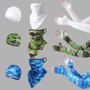 Kit de protection solaire pour le cyclisme avec gants, écharpe, casquette et manches UPF 50 anti-UV, vêtements de sport unisexes pour l'extérieur - Product Image 1