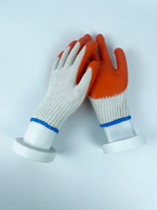 Guantes de Trabajo Recubiertos de Látex Naranja, Antideslizantes, Duraderos y de Seguridad - Product Image 4