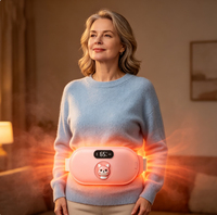 Cinturón de Masaje Portátil Inteligente con Calor para Aliviar Cólicos Menstruales, Almohadilla Térmica Menstrual, Cinturón de Masaje para la Cintura