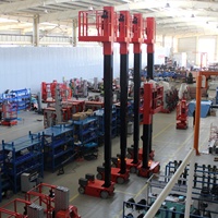 Akülü Kendinden Tahrikli Dikey Mastlı Taşınabilir Elektrikli Havadan Çalışma Platformu Uzatma Platformu 5.6m-8m Çalışma Yüksekliği