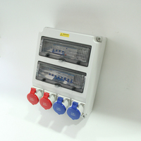 Boîtier de distribution électrique industriel SFE personnalisable, étanche IP54 IP67, 16A 32A 3 phases, en polycarbonate, avec prise de courant CE