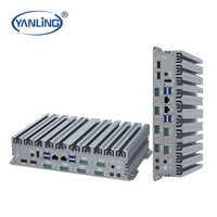 Mini PC Industrial Integrado sin Ventilador, Totalmente de Aluminio, con Tel Celeron J1900 de Cuatro Núcleos, 6 Puertos COM RS232/RS485, 2 LAN, Watchdog para IoT Gateway