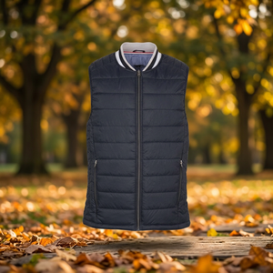 Gilet matelassé en taffetas de polyester pour homme, décontracté, hiver, vente en gros, isolé, résistant à l'eau, respirant, léger, coupe-vent, pour usage extérieur - Product Image 3