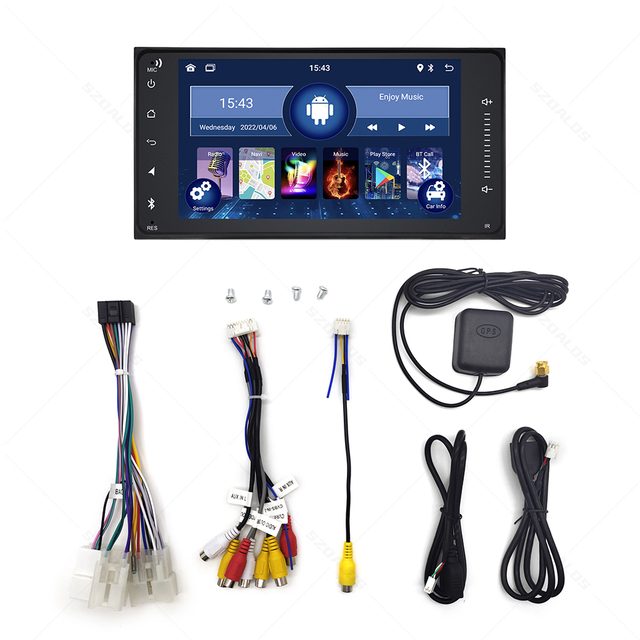 4+64G Android Car Stereo Radio 7 Inch Toyota GPS Wifi Navigation Auto Radio Multimedia Video Touch Screen DVD Car Player