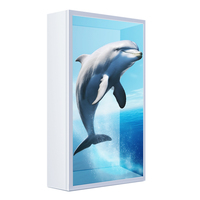 Vitrine d'exposition transparente à écran LCD FHD Android 11 2+32G, sur pied, avec SDK, pour présentation de produits en magasin