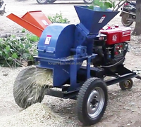 Broyeur à marteaux diesel pour branches de bois Broyeur déchiqueteuse à bois Broyeur à marteaux Broyeur mobile Machine à fabriquer de la sciure de bois