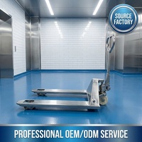 Transpaleta Hidráulica de Acero Inoxidable con Capacidad de 2000/2500/3000 kg, Producto OEM con Carro de Compras de Tres Ruedas