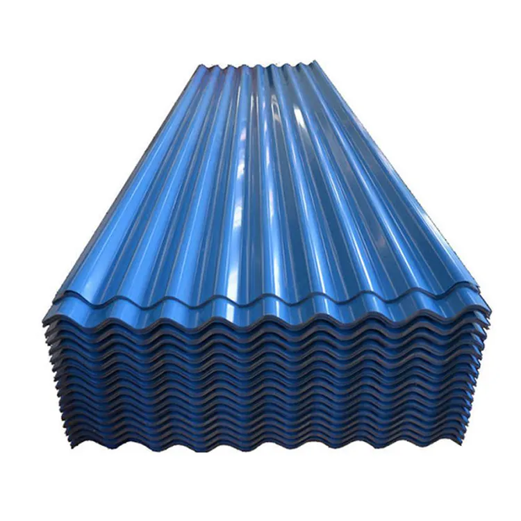 블루 사다리꼴 컬러 지붕 타일 0.6mm 두꺼운 840 컬러 강철 타일 지붕 압력 타일