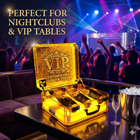 Bar KTV Exclusif Lumineux As de Pique LED Bouteille Affichage 3 Bouteilles dans un Luxe pour Champagne Valise pour Night Club VIP
