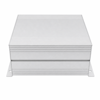 Boîtier de dissipateur thermique en alliage d'aluminium 150*75MM, ailettes fines sur deux faces, anodisé argenté, extrudé, IP54, fabriqué sur mesure pour toute longueur