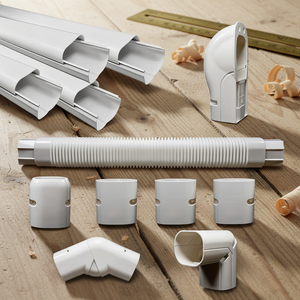 Kit de conduits pour climatiseur mini-split en <span class=keywords><strong>PVC</strong></span> <span class=keywords><strong>blanc</strong></span>, ensemble de conduites HVAC, accessoires de tuyaux de ventilation flexibles pour l'installation domestique et commerciale - Product Image 4