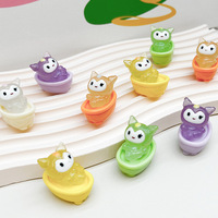 Breloques en résine lumineuse, accessoires pour poupées, matériel pour épingles à cheveux en colle crème DIY, bijoux, chaussures, gobelets à eau, breloques de dessin animé chien lapin, pendentif