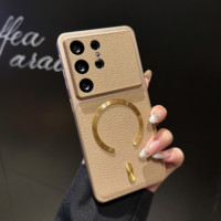 Casing Kartu Magnetik Desain Bisnis Mewah TPU+PC dengan Lapisan Frosting, Perlindungan 360 untuk Seri S26, Pelindung Tahan Banting