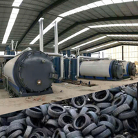 Usine de pyrolyse de pneus, machine de recyclage des pneus usagés, 10 tonnes, recyclage automatique du gaz et récupération du carbone noir avec contrôle des émissions