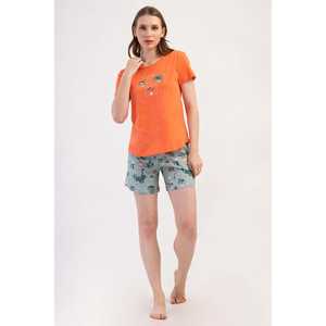 Women's O-Neck Short Sleeve Oval <b>Jacket</b> Elegant Set for Everyday Wear - Product Image 4