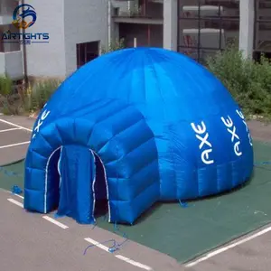 Tenda Igloo gonfiabile blu di vendita calda con la tenda durevole della cupola dell'aria del portone del Tunnel