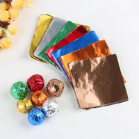 Emballages en papier d'aluminium pour bonbons 4x4, papier d'aluminium pour emballage de bonbons/chocolats